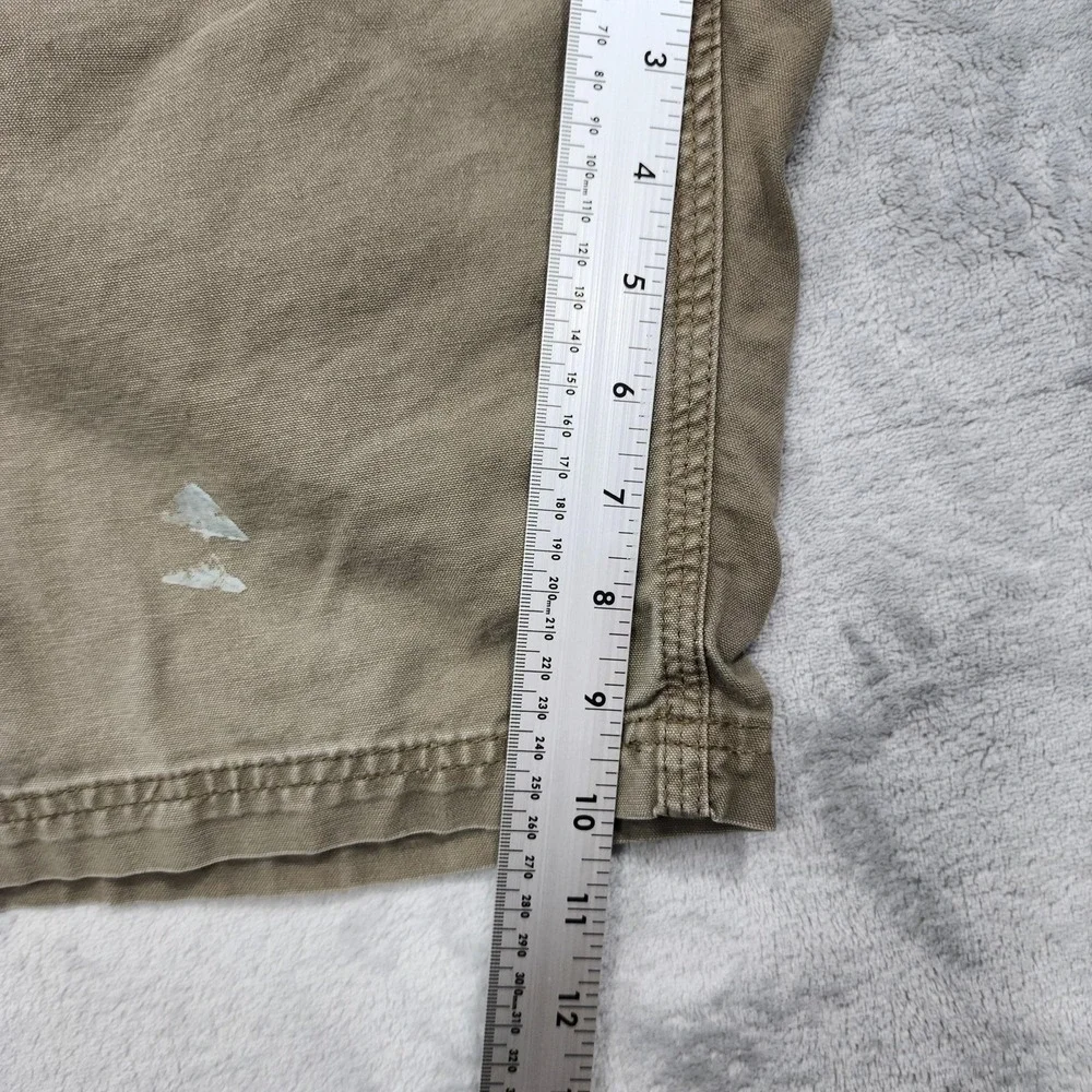 Carhartt Shorts Mens 36 Beige Cargo Canvas Relaxed Distressed Workwear Painter